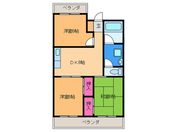 辰野マンションの物件間取画像